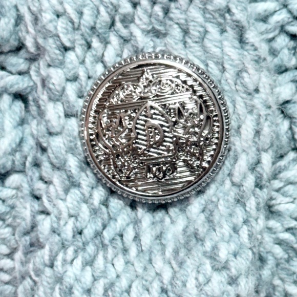 Ann Taylor Loft Ribbed Knit Sweater Jacket Sky Blue Size Medium - Picture 7 of 10